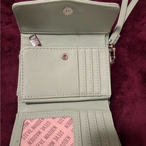 Steve Madden Mint Green Wristlet Wallet with Wrist Strap